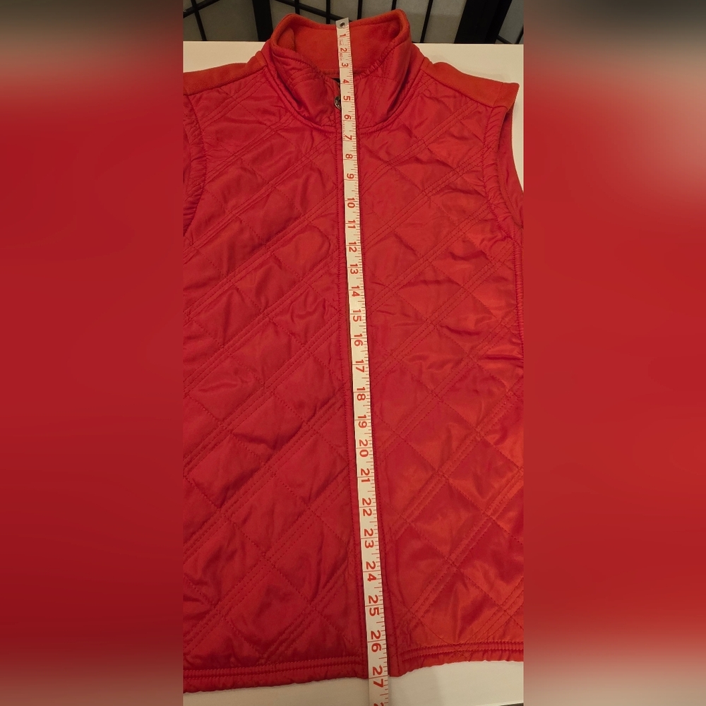 E Studio Women's Quilted Orange Vest ~ Size Large - Picture 7 of 7